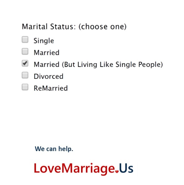 What's Your Marital Status? LoveMarriage.Us